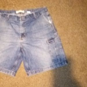 Denim Cargo Shorts